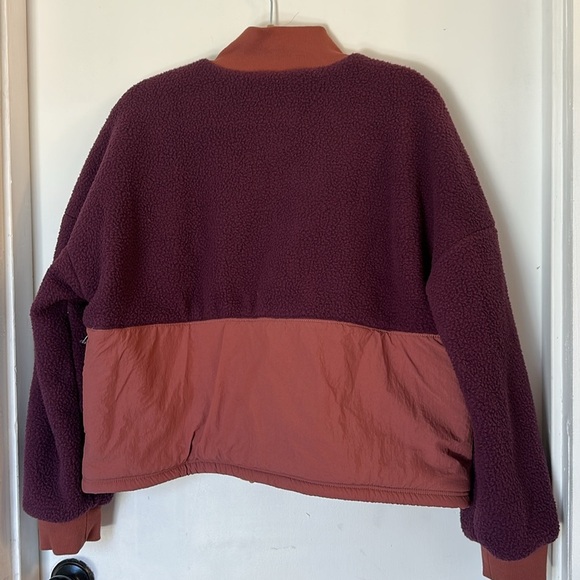 Fabletics Mallory Fleece burgundy driftscape Pullover XL - Picture 6 of 7